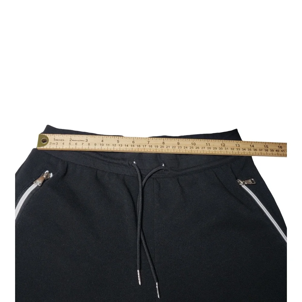 Galaxy by Harvic Mens Black Zipper Pocket Jogger Sweatpants Size Medium
